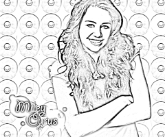 Coloriage Miley Cyrus