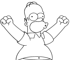 Coloriage Homer Simpson