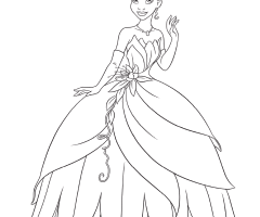 Coloriage princesse Tiana